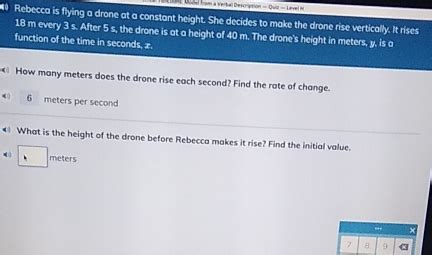 solved rebecca  flying  drone   constant height  decides    drone rise