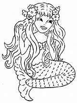 Mermaid Coloring Pages Kids Print Color Printable Getcolorings Adults sketch template