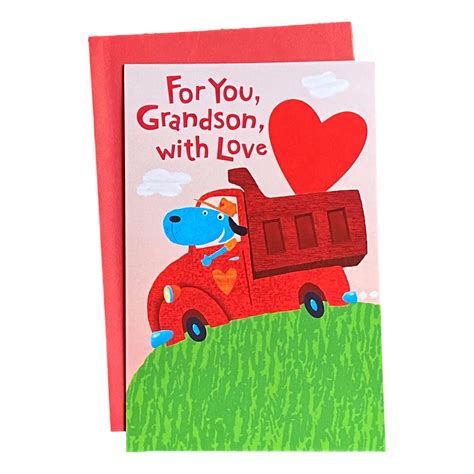 valentines day greeting card  young grandson   grandson