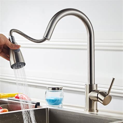 clearance kitchen faucets pull  spray durable  safe pull  sprayer kitchen faucet