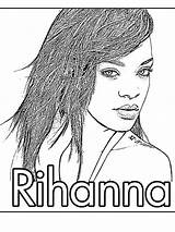 Rihanna sketch template