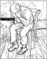 Gogh Kleurplaat Treurende 1890 Kleurplaten Zo Ausmalbilder Malvorlage Adults Ausmalbild Sorrow sketch template