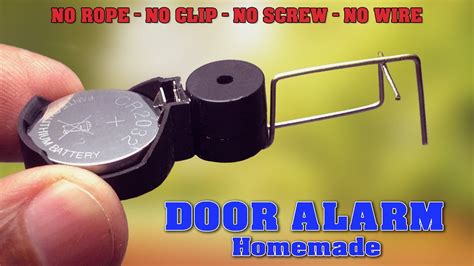 how to make door alarm at home no rope clip wire screw simple easy and smallest ever
