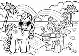 Coloring Beach Pages Vacation House Summer Little Scene Disney Pony Color Friends Kids Themed Colouring Printable Tropical Getcolorings Getdrawings Barbie sketch template