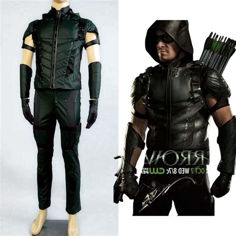 Green Arrow Season 4 Cosplay Costume Superhero Oliver Queen Green Arrow