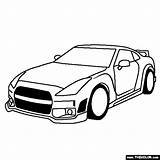 Gtr Gt Skyline R35 Drawing Tekeningen Colouring 370z Audi sketch template