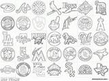 Coloring Mlb Pages Logos Baseball Colorings Getdrawings Coloringway Print sketch template