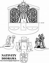 Nativity Scene Printable Paper Christmas Diorama 3d Cut Template Models Xmas Craft Toys Crafts Papercraft Coloring Pages Children Papertoys Templates sketch template
