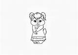 Chipettes Coloring Pages Chipmunks Alvin Kids sketch template