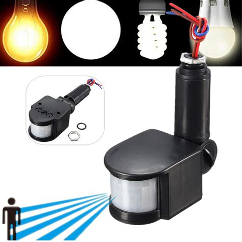 outdoor  automatic infrared pir motion sensor switch detector  led light ebay