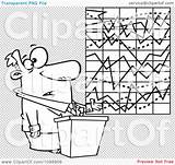 Messed Illustration Clipart Outlined Businessman Explain Trying Chart Royalty Vector Toonaday Transparent Background sketch template