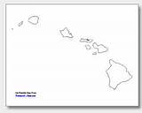 Hawaii Printable Map County Maps Blank Outline State Unlabeled Waterproofpaper sketch template