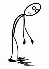 Tired Coloring Clipart Clip Man Sad Look Results Search Stick Figure Person Edupics Transparent sketch template