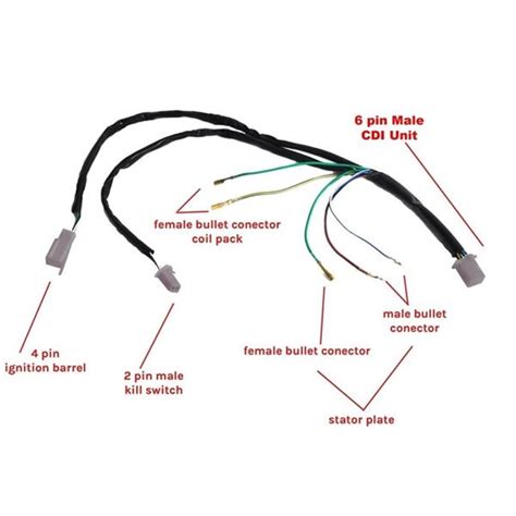 pit bike wiring diagram  battery xs diagrams chopper pit elektrisch indicators horns