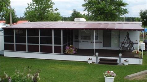 trailer deck enclosure system mobile home porches porch ideas  mobile homes diy porch diy
