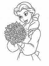 Coloring Belle Princess Pages Disney Flowers Flower Baby Clipart Drawing Carry Sheet Popular Coloringhome Print Hold Being Library sketch template