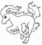 Pokemon Coloring Pages Ponyta sketch template