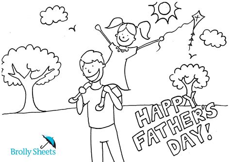 fun fathers day colouring page  brolly sheets fathers day coloring
