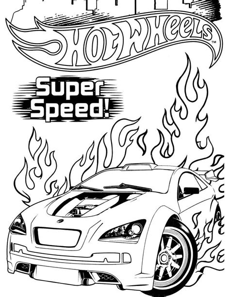 printable hot wheels coloring pages  kids hot wheels party