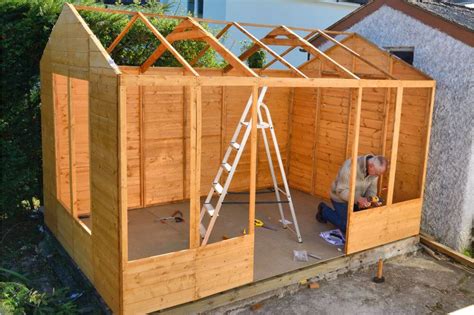 easy  follow shed roof building guide plans design