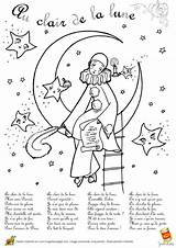 Lune Coloring Designlooter Clair Lyrics Song Printable La Au sketch template
