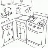 Keuken Coloring Kleurplaten Kuchnia Cuisine Koken Kleurplaat Kolorowanki Kolorowanka Coloriages Kochen Kuche Dzieci Animaatjes sketch template