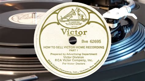 rca victor company    sell victor home recording  youtube