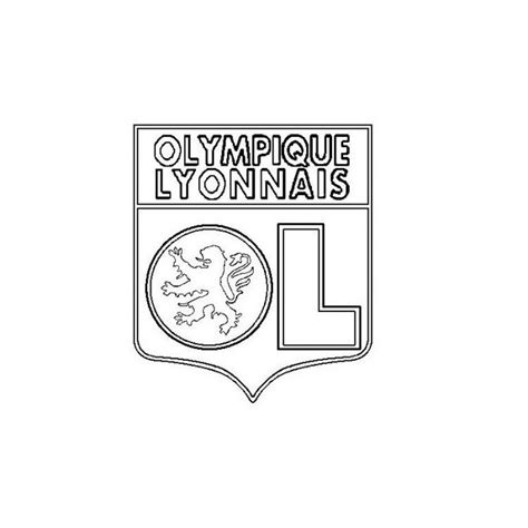 coloriage logo olympique lyonnais dessin gratuit  imprimer