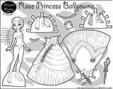 Paper Princess Dolls Rose Doll Printable Marisole Monday Ballgowns Print Pages Colouring Paperthinpersonas Clothing Princesses Thin Girl Da Crown Stuff sketch template
