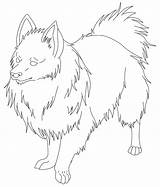 Pomeranian Coloring Pages Spitz Drawing Line Book Simple Deviantart Template sketch template