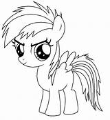 Rainbow Dash Coloring Baby Pages Lineart Filly Deviantart Color Getcolorings Getdrawings Print sketch template