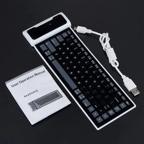 flexible silicone wireless bluetooth keyboard mini keyboard  usb charging cable