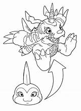 Digimon Gabumon Ausmalbilder Coloriages Malvorlagen Animaatjes Digimons Picgifs Hellokids Gifgratis sketch template