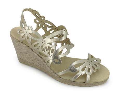 eric michael jillian espadrille gold  shoe spa