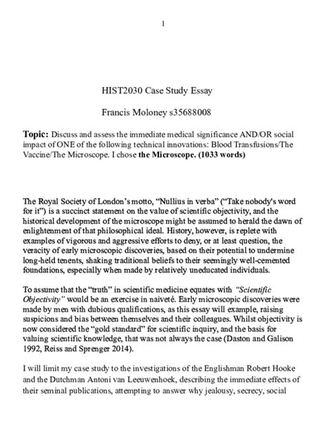 hist case study essay francis moloney academiaedu