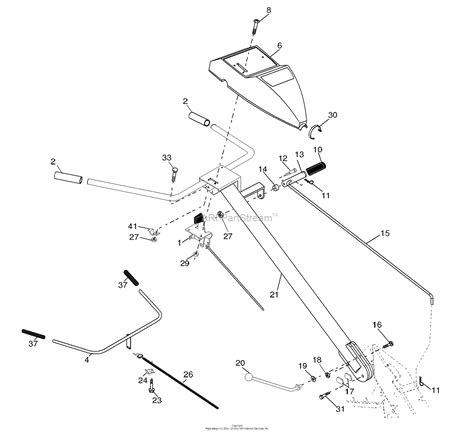 husqvarna  drt    parts diagram  handle assembly
