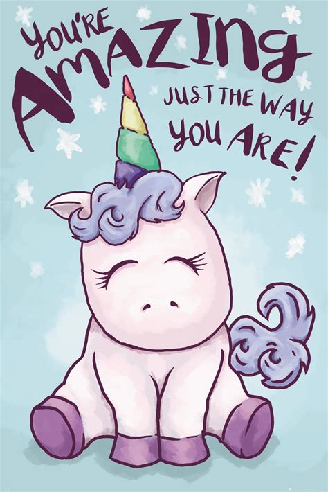 poster        cute gift  kids unicorn quotes