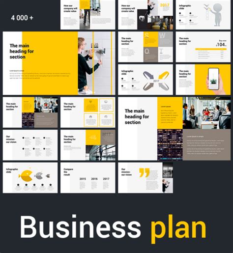 modern business plan powerpoint template   background gif