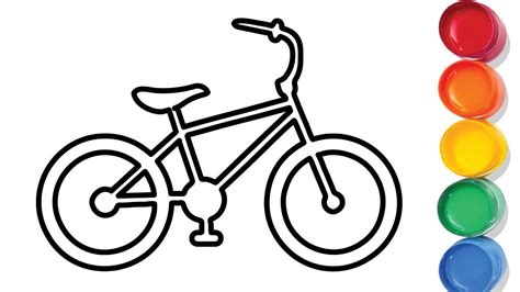 easy bicycle drawing  coloring  kids youtube