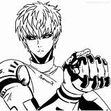 Punch Saitama Genos Hammerhead Sketch Xcolorings 1080px sketch template