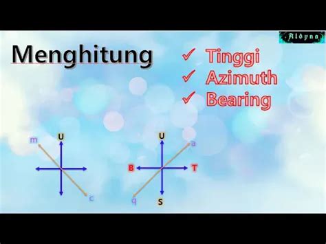 menghitung jarak  sudut azimuth   koordinat  diketahui