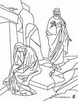 Coloring Risen Jesus Magdalene Mary Getcolorings Color Pages sketch template