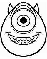 Coloring Monsters Mike Inc Pages Wazowski University Drawing Easy Drawings Cartoon Disney Print Kids Characters Fun Monster Scary Colouring Color sketch template