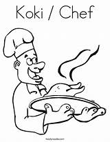 Chef Coloring Masak Tukang Koki Baker Cook Twistynoodle Grow When Print Favorites Login Add Built California Usa Noodle Ll sketch template