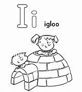 Letter Coloring Igloo Pages Color Alphabet Printable Worksheets Preschool Small Big Letters Kids Colouring Sheets Ice Dot Print Cream Abc sketch template