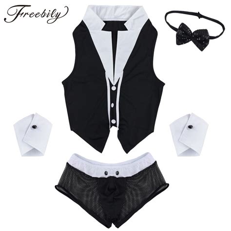 hot mens maid role play costume erotic sexy halloween outfits tops
