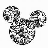 Mandala Mickey Disney Mouse Svg Coloring Pages Colouring Silhouette Color Markers Fabric Tattoo Choose Board Etsy Drawings Instant Svgs sketch template