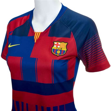 nike  barcelona  anniversary home jersey womens soccerpro
