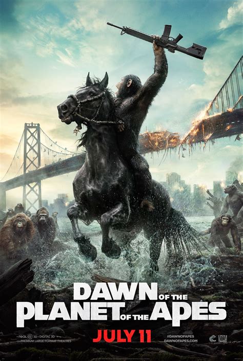 glorious new dawn of the planet of the apes poster turns