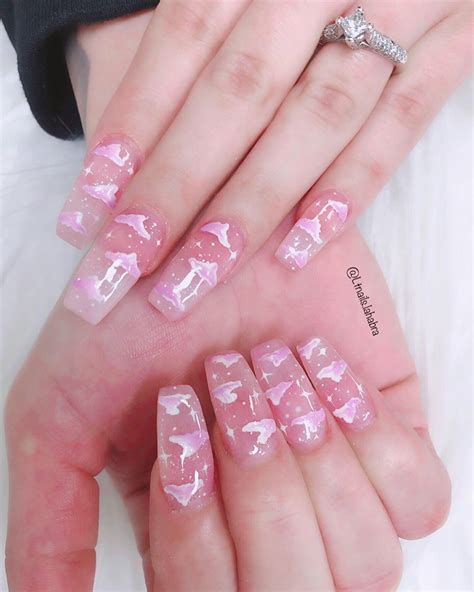 pink clouds nail spa beauty beauty illustration